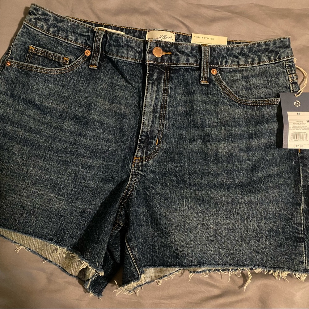 New midi jean shorts size 12